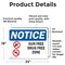 Signmission Gun Free Drug Free Zone OSHA Notice Sign, Vinyl Decal, 24in W x 18in L, 2PK OS-2PACK-NS-D-1824-L-15754 - alternate 2